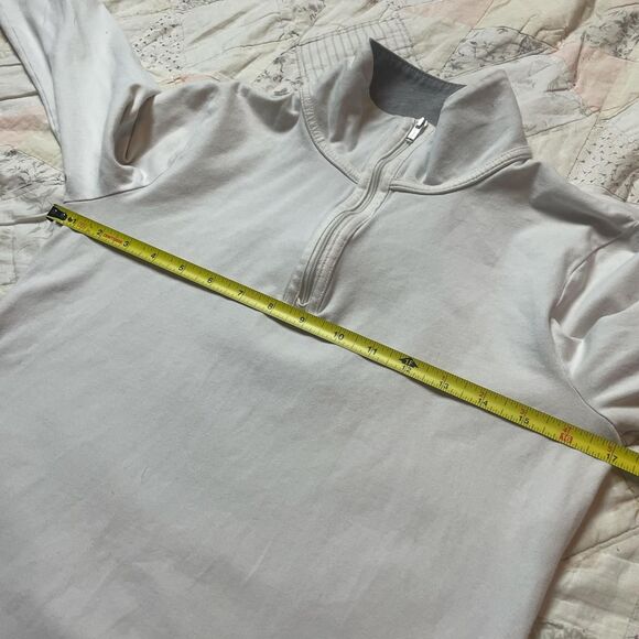 ralph lauren vintage y2k white sporty quarter zip embroidered back logo medium - Picture 3 of 6